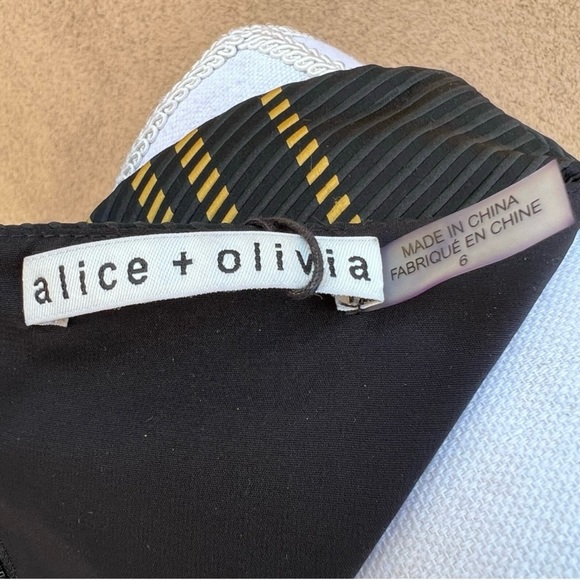 Alice + Olivia Lindsey Structured A-Line Dress Size 6 - Picture 10 of 11